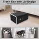 thumbnail image 3 of 2 Pack 4 Gallons/15 Liters Garbage Can with Press Top, Dog Proof, Plastic Waste Basket for Bathroom|Kitchen|Bedroom|Office|Living Room(Black), 3 of 4