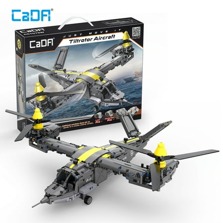 CaDA® Military Series Tiltrotor Aircraft Model Building Block Toy C61076W(1424Pieces)