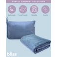 thumbnail image 2 of Bliss Faille Travel Pillow Blanket Lightweight Compact Soft Travel Pillow and Blanket 2 Piece Set, 2 of 7