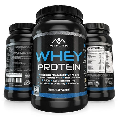 - Whey Protein Powder | 2lb | No Sugar Added | Aspartame, Gluten Free | Vanila Flavor | Non - GMO | Women & Men | Grass Fed | Cold Pressed | No Preservatives | Natural | Pure | Organic | Clean MIT NUTRA