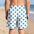 thumbnail image 5 of ITSAME Boys Swim Trunks, with Compression Liner Elastic Waist Polka Dot Print Quick-Dry Beach Shorts Light Blue Size 13, 5 of 9