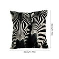 thumbnail image 3 of Print Pillow Covers 45x45cm, Black and White Zebra and Horse Pattern Decorative Throw Pillowcases Linen Cushion Covers for Sofa, Bed Home Decor (E), 3 of 6