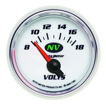 Auto Meter 7392 NV 2-1/16 8-18V Short Sweep Electric Voltmeter