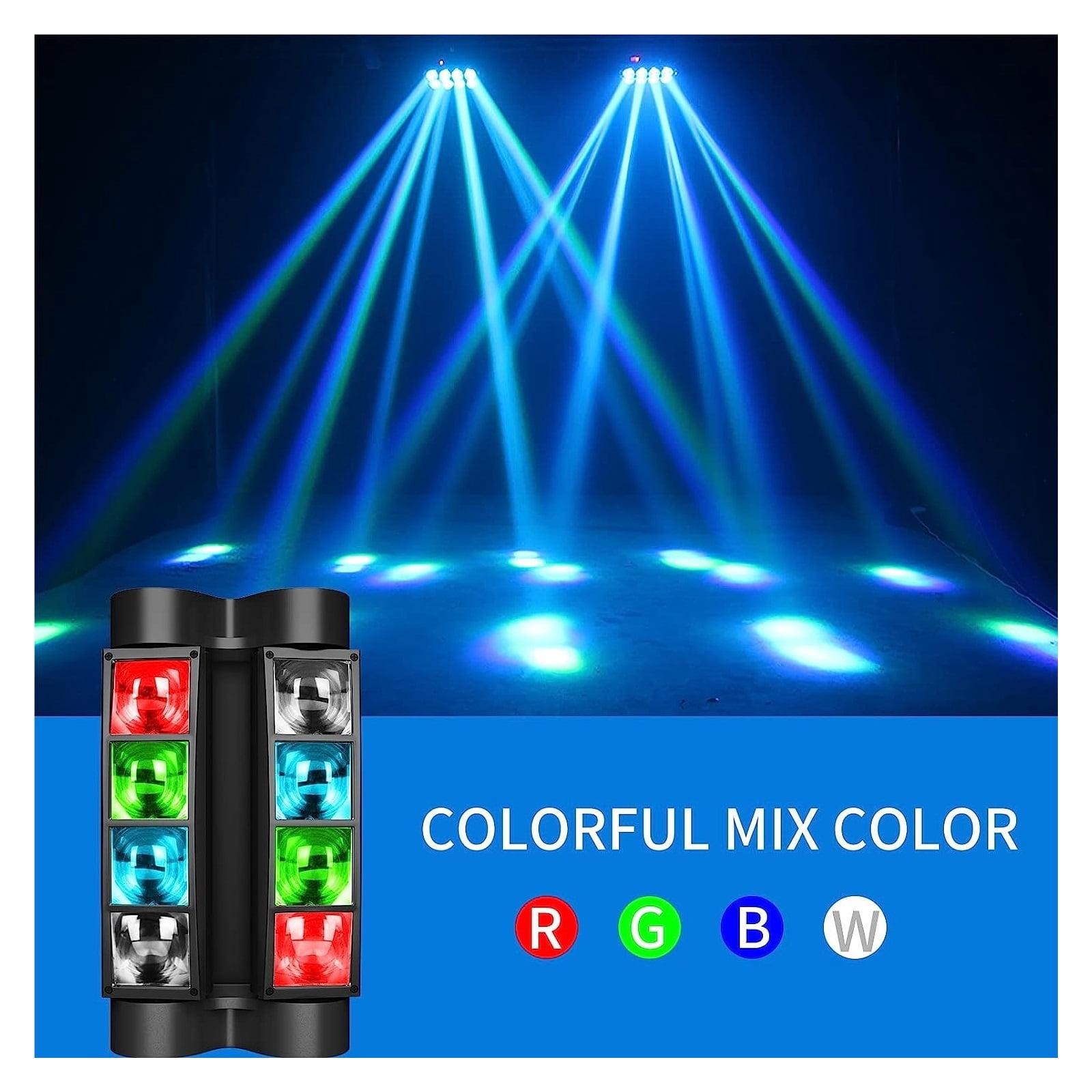 LED RGBW Light Moving Head Beam DJ Stage Lighting Effect Controller Disco Show For Nightclub Bar Party KTV Birthday