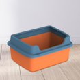 thumbnail image 6 of Cat Litter Boxes for Indoor Cats Detachable for Kitten Litter Boxes Low Entry Orange, 6 of 8