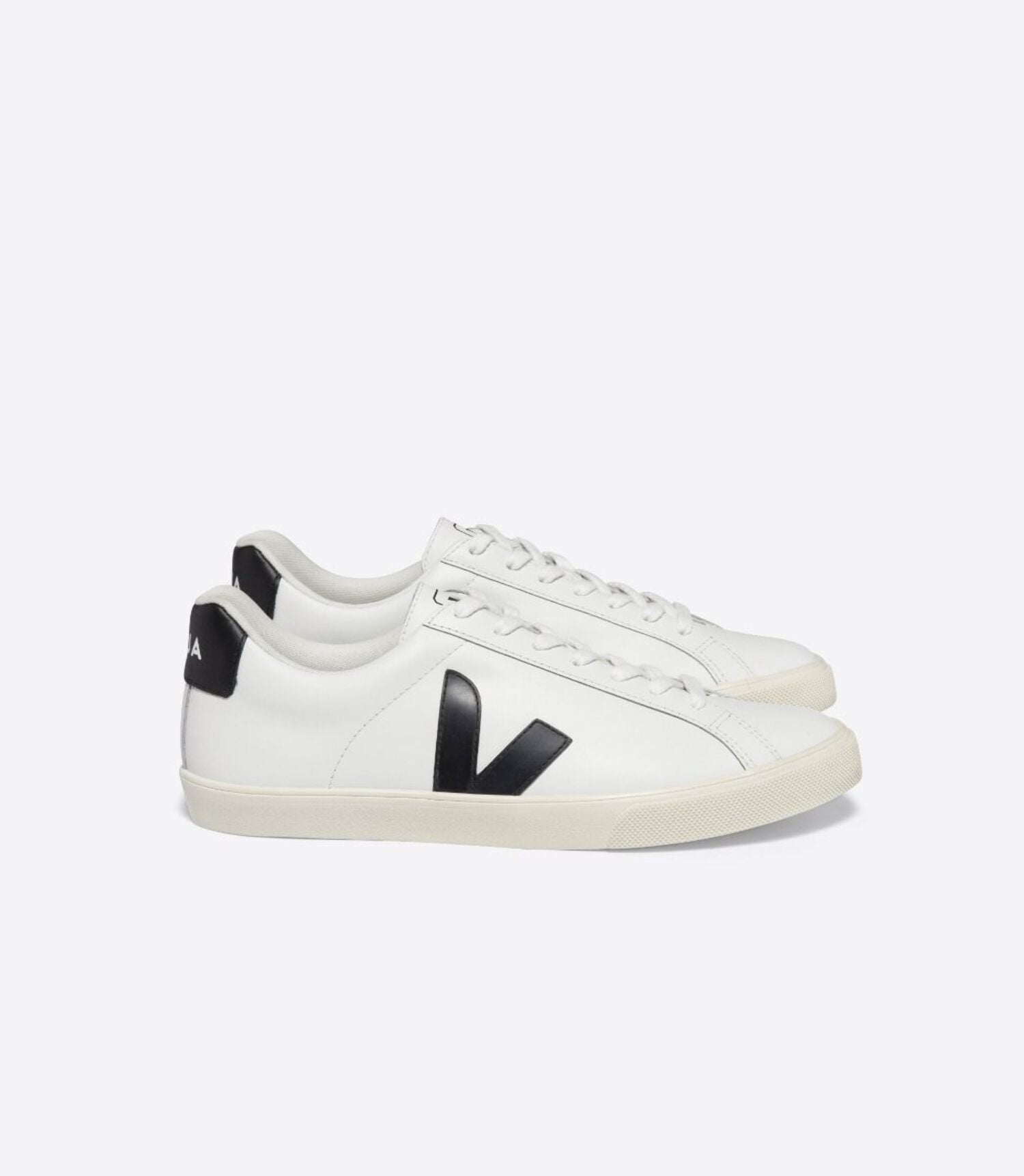 Veja Women's Esplar Logo Sneakers, Extra White/Black, Medium US