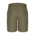 thumbnail image 4 of Havenre Cargo Shorts for Men Stretch Waist Casual Lightweight Relaxed Fit Hiking Outdoor Drawstring Work Shorts with Multi Pockets Army Green S, 4 of 6