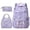 Purple, variant on UJNDER Elementary Middle Lightweight Backpack with Cute Star Print 3 Piece Set for Travel and School Use,Purple,Mid