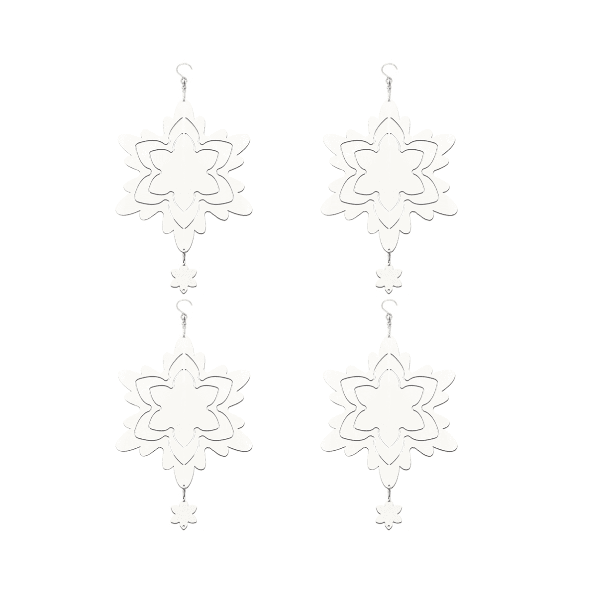 4 Pack 10 Inch Sublimation Wind Spinner Blanks 3D Hanging Wind Spinners