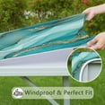 thumbnail image 6 of Cyan Marble Gold Spot Pattern Square Fitted Tablecloth with Elastic Edge,Square Table Cover,Washable Elastic Table Cover for Home Kitchen Party Decor 34"x34", 6 of 6