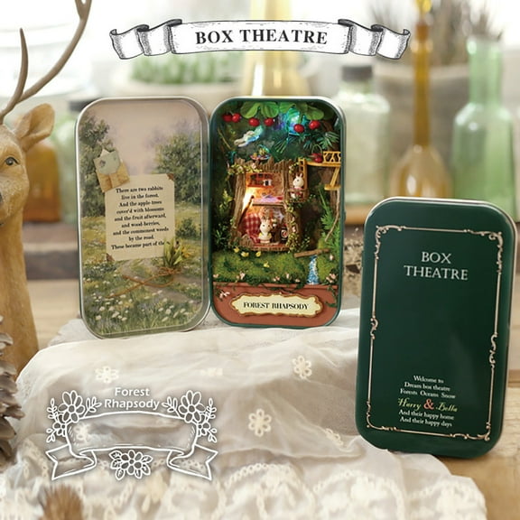Bescita Diy Dollhouse Miniature 3D Doll House Kit Box Theatre Kids Toy Gift Home Decor