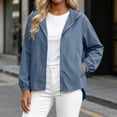 thumbnail image 6 of LIaqionyy Womens Hooded Jacket Long Sleeve Lightweight Casual Outerwear Jackets Spring Coats with Pockets, 6 of 7