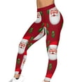 thumbnail image 6 of Qulqfy Workout Leggings for Women High Waisted Red Christmas Active Plus Size Graphic Casual Lounge Leggings Women's Fall Pants L, 6 of 9