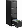 thumbnail image 1 of Bingirl 4-Drawer File Cabinet with Lock, Heavy Duty Metal Storage for Letter/Legal/A4 Documents, Home Office Filing Cabinet with Anti-Tilt Design & Secure Locking System, 1 of 8
