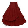 thumbnail image 3 of Halloween Gothic Pleated Skirt for Women A-Line Mini Skirt Witch Party Outfit Punk Rock Style, 3 of 7