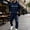 Navy, variant on Men's 2 Piece Sweatsuit Hoodie Tracksuit Set Long Sleeve Pullover Outfit with Pockets Elastic Waist Drawstring Casual Athletic Jogging Gym Running Winter Workout Black L