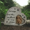 thumbnail image 1 of Pierre Commémorative pour Chien en Forme de Cœur pour Jardin Extérieur Pierre Tombale Chiot, 1 of 8