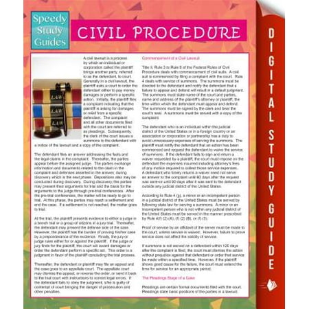 Civil Procedure (Speedy Study Guides) - eBook