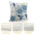 thumbnail image 4 of Shiartex Blue Floral Pillow Covers Chinoiserie Flower Outdoor Decorative Throw Pillow Covers Blue and White Rustic Pillowcases Farmhouse Square Cushion Covers for Couch Decor 22x22in, 4 of 5