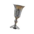 thumbnail image 2 of Jarrón de flores para boda, candelabro, centro de mesa, decoración, maceta de metal, soporte para flores, candelabro para mesa de cumpleaños, hogar Plata M 12cmx27cm, 2 of 8