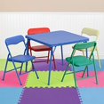 thumbnail image 1 of Flash Furniture Kids Colorful 5 Piece Folding Table and Chair Set, 1 of 1
