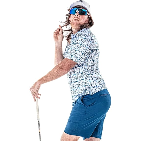 Bogey Bros Men's 4 Way Stretch Short Sleeve Golf Polo Shirt