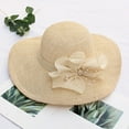 thumbnail image 4 of ZSQDM Womens Summer Dress Hat Wide Leaf Flower Bridal Shower Hat Sun Hats beach Hat Women beanie Summer Hats for Women Baseball Caps Hat Storage for Baseball Caps, 4 of 5