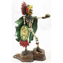 Tenochtitlan Aztec Eagle Warrior Skeleton Day of The Dead Sculpture Figurine
