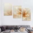 thumbnail image 4 of GOSMITH Wall Art Beautiful Abstract Beige Transparent Flowers 12x16in x3 12x16x3pcs, 4 of 4