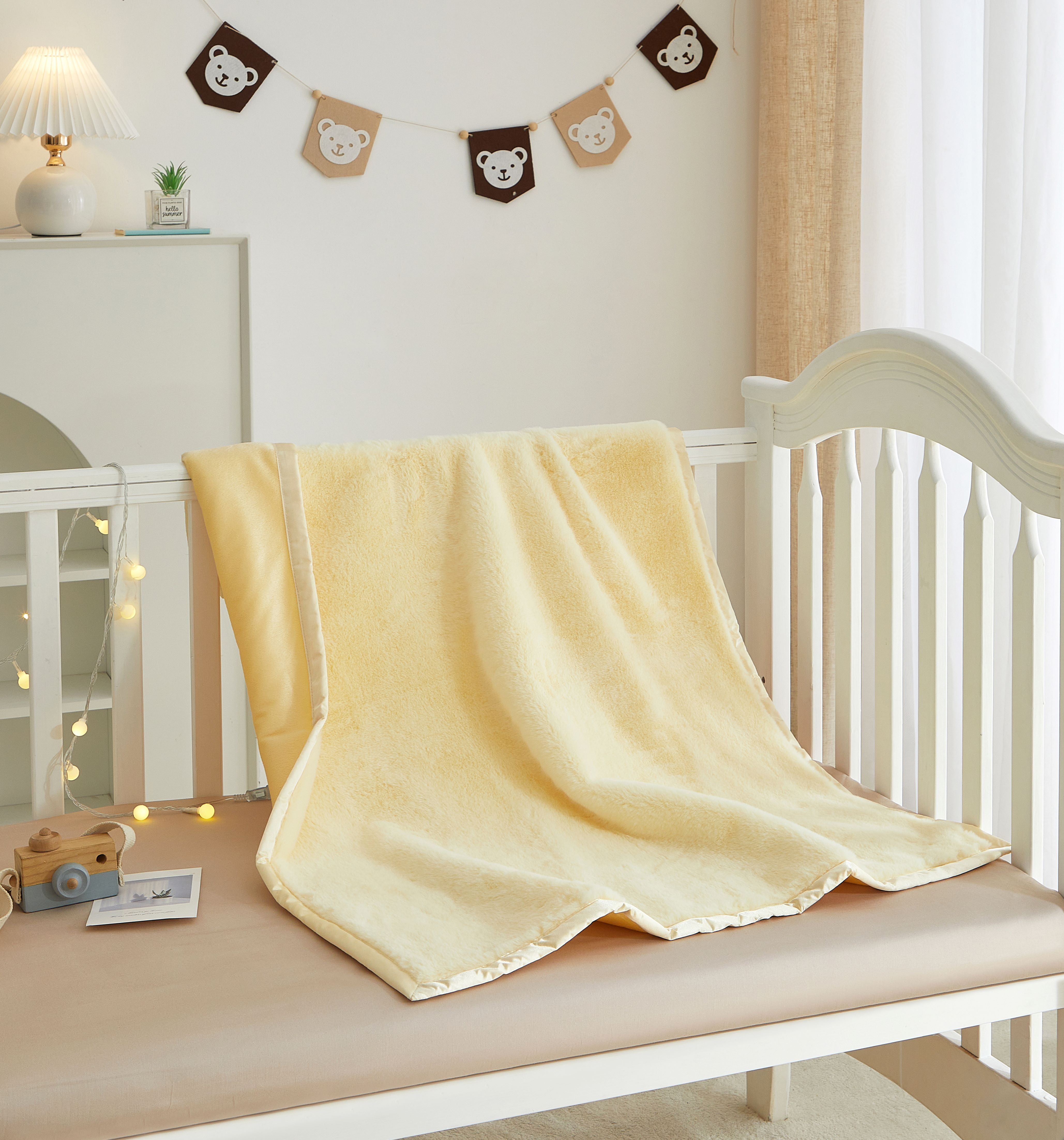 Parent's Choice Satin Trim Blanket - Transparent Yellow 30" x 40"
