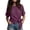 Purple, variant on XUNKUSGA Womens Tops Casual Cotton Adjustable Side Tie Blouses for Women Classic Solid Color Crewneck Short Sleeve Womens Summer Tops Fashion Womens Blouses,S