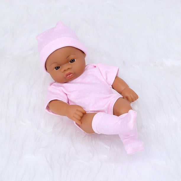 Muñeca bebé realista de vinilo de 7,87 pulgadas con ropa y chupete | Muñeca recién nacida suave para niños | Extremidades ajustables, accesorio de fotografía, regalo para niñas y niños