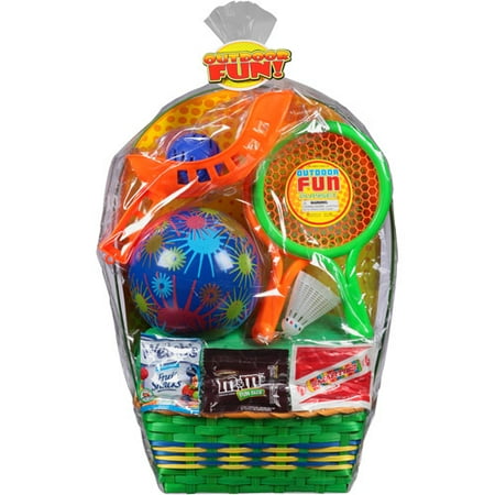 Outdoor Fun Rackets & Ball Easter Basket with Toys and Candy - Walmart.com