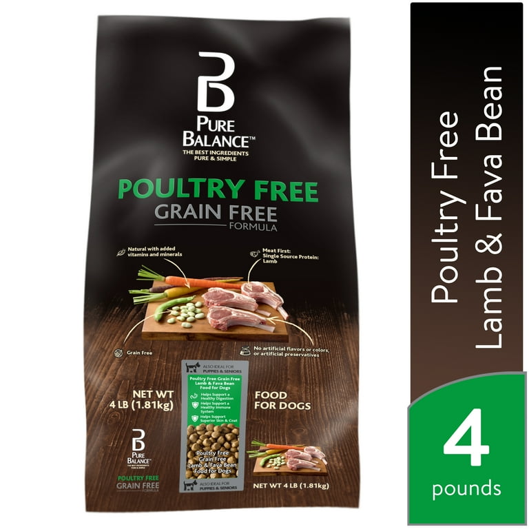 Pure Balance Grain Free Poultry Free Lamb Fava Bean Recipe Dry