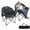 (Non-Heated) Black(2 Pack), variant on ABORON Oversized Double Camping Chair, Folding 2 Person Camping Chair Loveseat, Fully Padded Duo Chair Camping Couch, Portable Double Camp Chair, Lawn Chairs, Camping Bench with Carrying Bag