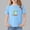 Blue, variant on Spazoro Girls T-Shirts Tee, 100%Cotton Crew Neck Cute Print Short Sleeve Casual Tops for Kids White Size 8