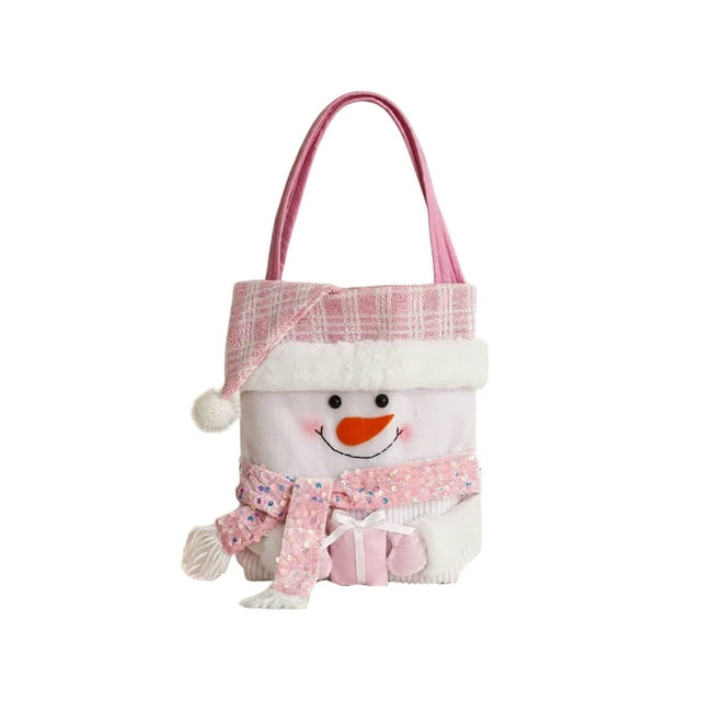 Reusable Christmas Drawstring Tote Gift Bags - Large Capacity Holiday Candy Storage Decor for Presents Parties Decorative Gift Packaging