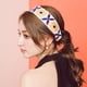 thumbnail image 3 of Diadema con nudo bordado estilo tótem bohemio retro para la cabeza, banda elástica para el cabello europea y americana, 3 of 6