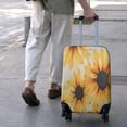 thumbnail image 3 of White Sunflower Pattern Luggage Cover Fashion Suitcase Cover Baggage Covers Fit 25-28 Inch Luggage (Go Travel), 3 of 5