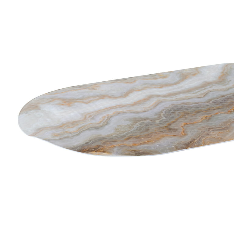 Oval Bubble Bath Mat in Agate Print