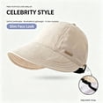 thumbnail image 4 of QIYAGBSA Womens Wide Brim Sun Hat Soft Ponytail Opening Foldable Cap Beach Hiking Golf Gardening Outdoor Travel, 4 of 6