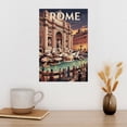 thumbnail image 3 of Vintage Rome Cityscape Retro Italian Tourism with Iconic Roman Architecture Print Poster, 3 of 8