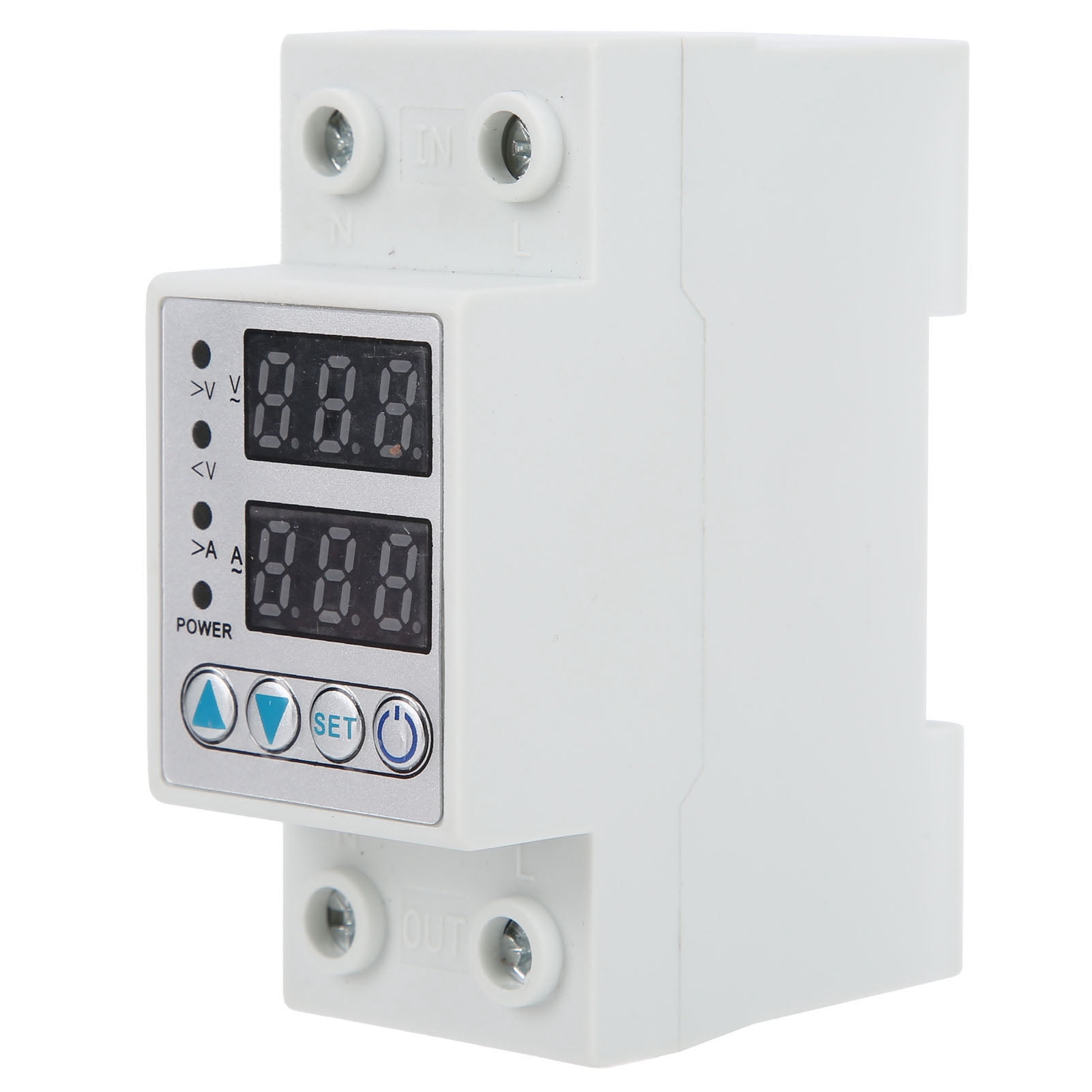 Overvoltage Undervoltage Protector LED Adjustable Self Reset Current Protector AC 220V