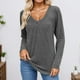 thumbnail image 1 of MHFRRA Camisetas de Mujer de Manga Larga Holgadas para Primavera y Otoño con Diseño Plisado Gris Oscuro, 1 of 3