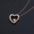 thumbnail image 7 of K-KED Solitaire CZ Heart Shape Pendant Necklace for Women Sterling Silver Chain 18In, 7 of 7