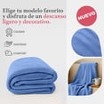 thumbnail image 4 of Cobertor Ligero Matrimonial Ultrasuave Azul Térmico Celeste, 4 of 7