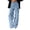 Light Blue, variant on Women's Polka Extended Floor-Length Jeans Pants