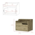 thumbnail image 4 of DeeHome Floating Nightstand Chester, Bedroom, Macadamia, 4 of 7