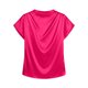 thumbnail image 4 of Camisetas de Manga Corta de Cuello Alto para Mujeres Moda Casual Primavera Cuello Redondo Medio Cuello Alto Hombro Izquierdo Plisado Superior, 4 of 6
