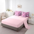 thumbnail image 3 of Erosebridal Ensemble de Lit Cœurs Roses Rêveurs Taille Simple, Ensemble de Lit Girly Rose, Motif Imprimé 3D Décoration de Chambre, Réversible 7 Pcs, 3 of 5